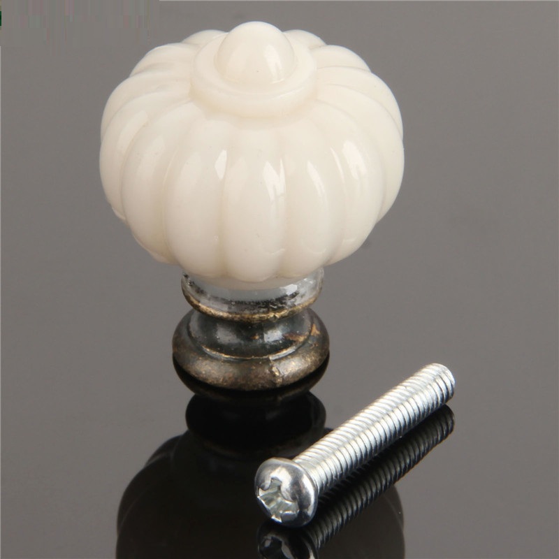 Furniture Hardware Factory - 1Pc Acrylic Ivory White Pumpkin Cabinet