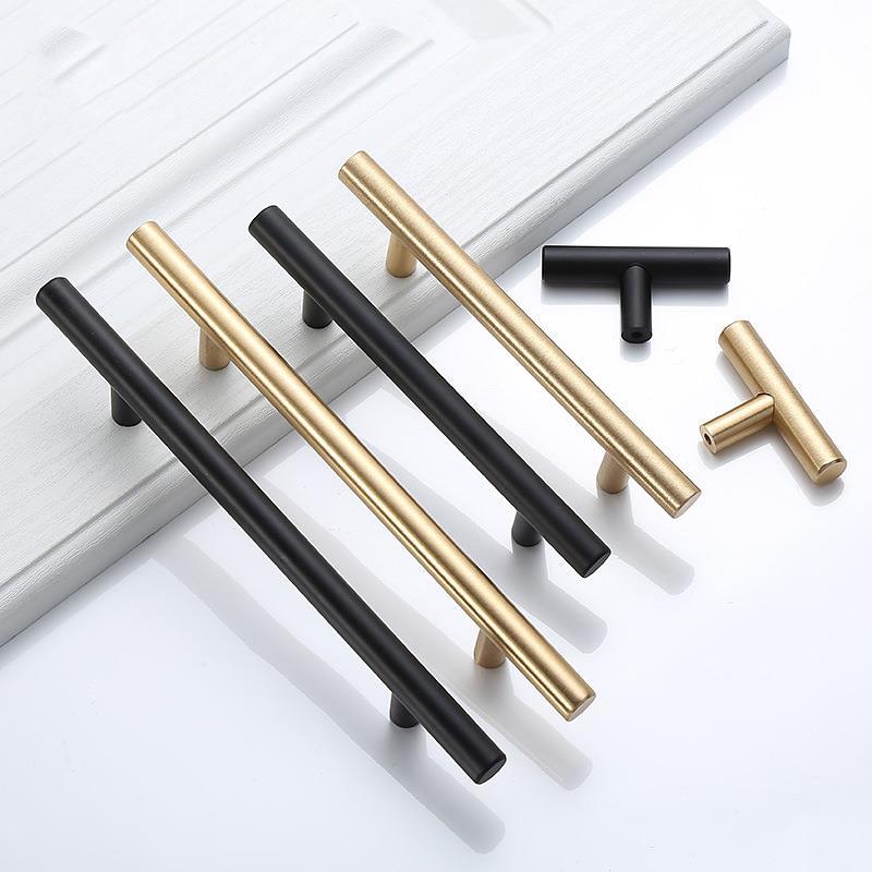 Furniture Hardware Factory - Modern Gold Brushed Straight Cupboard Handles