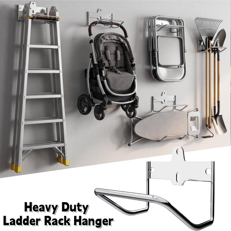Door Stopper Heavy - Heavy Duty Metal Ladder Rack Hanger,Wall-Mounted