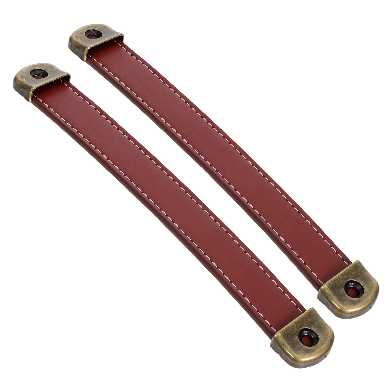 Vintage Furniture Hardware Replacement - 2Pcs Vintage PU Drawer Pulls Brown