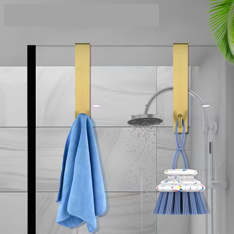 Door Stopper Heavy - 2pcs Heavy-Duty Stainless Steel Glass Door