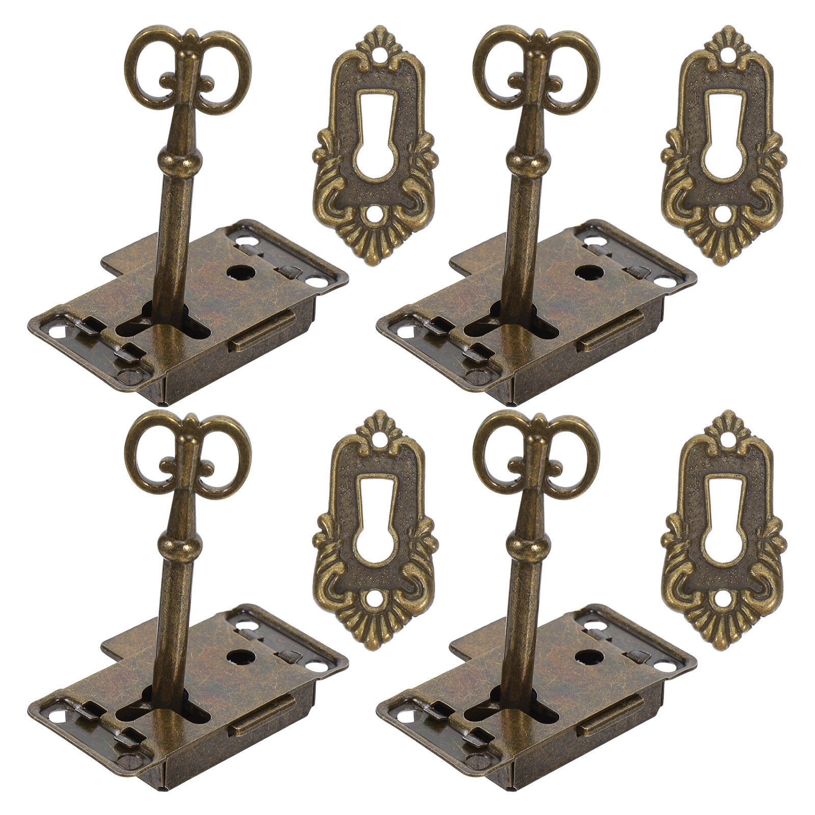 Vintage Furniture Hardware Replacement - 4Sets Cabinet Lock Replacement Retro Vintage