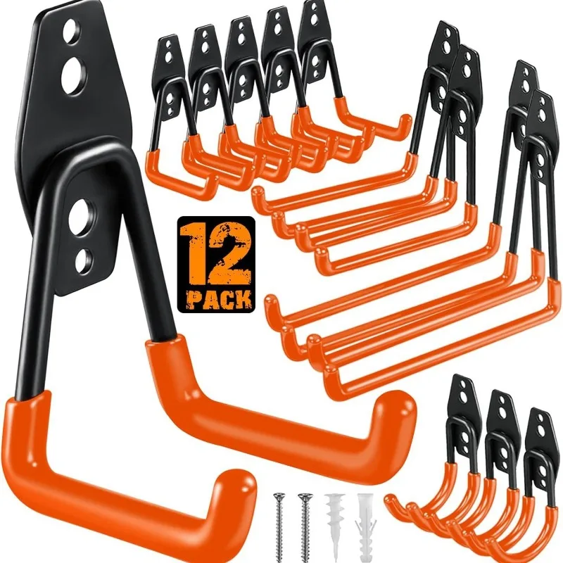 Door Stopper Heavy - 12-piece set Garage Storage Utility Hooks