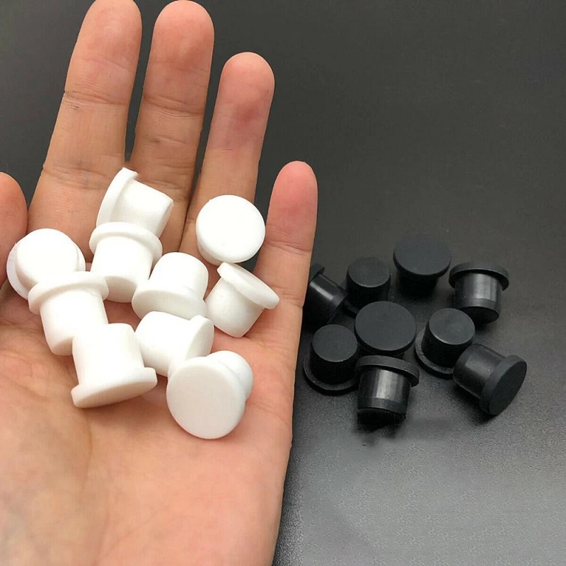 Black White Silicone Solid Plu - Furniture Screw Type review and price