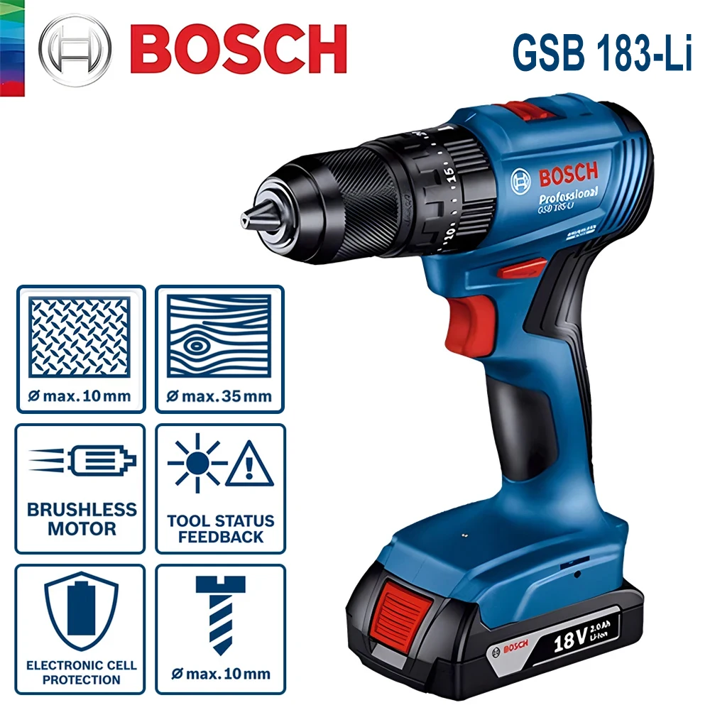 Bosch GSB 183-LI 18V Brushless - Bosch Drill Gsb 18V review and price