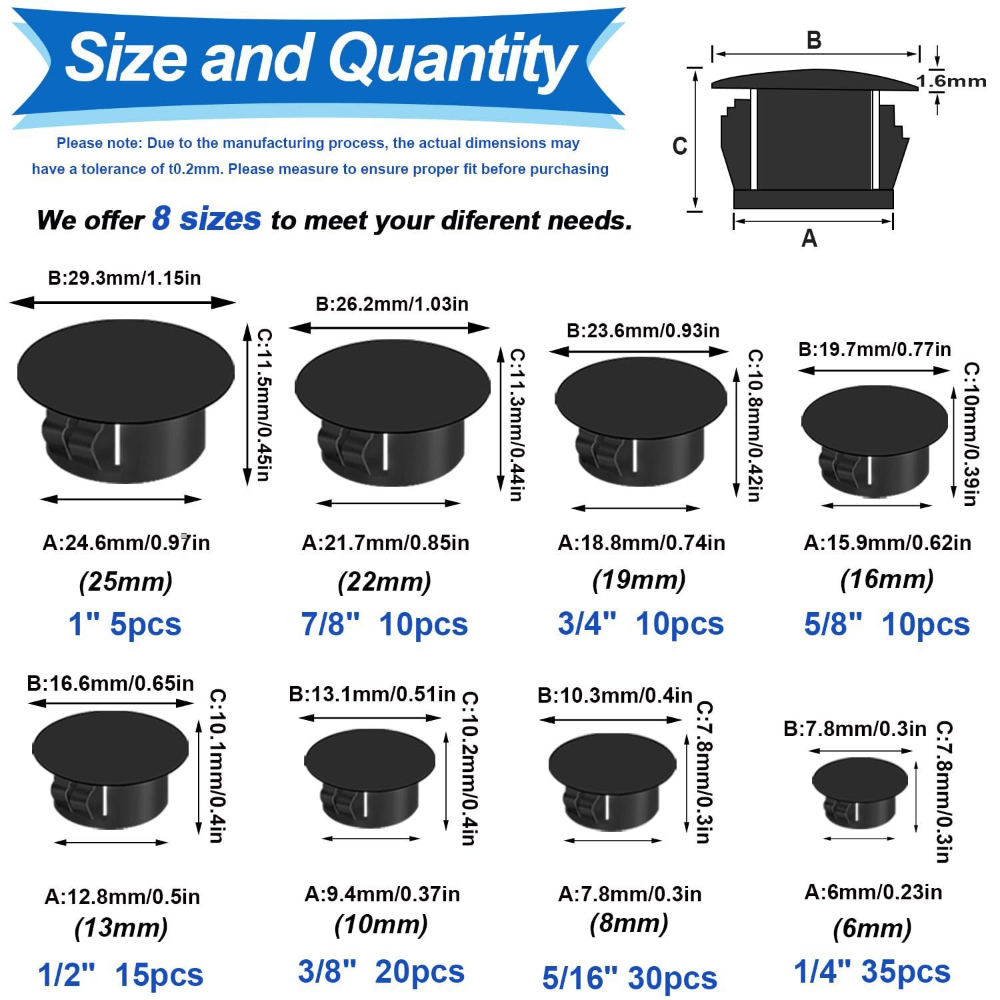 135pcs Black Cover Screw-type  - Furniture Screw Type review and price