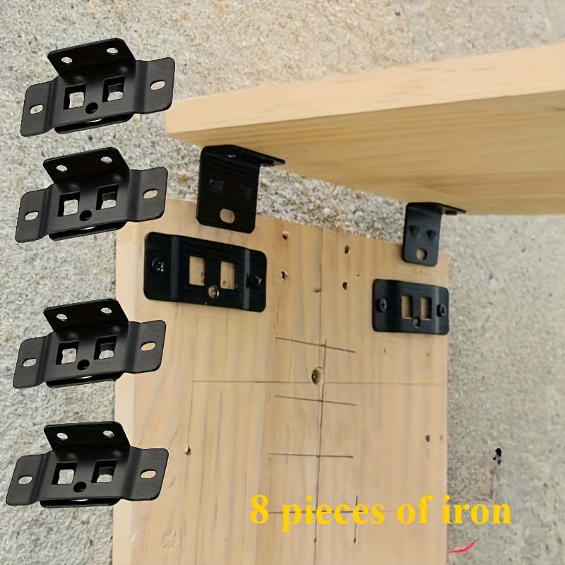 4 Sets 2-in-1 Metal Fixing Cli - Furniture Hardware Connectors review and price